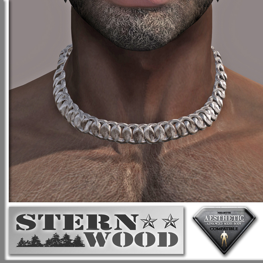 {JS} Aesthetic Mesh Necklace "The Man" - silver