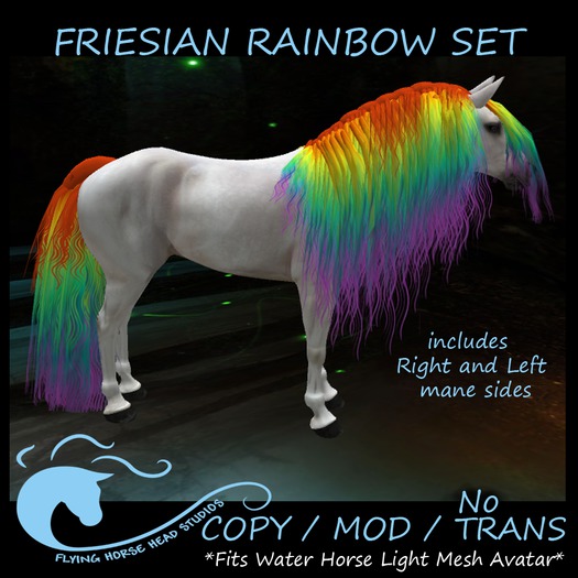 WHML Friesian Mane Set - Rainbow