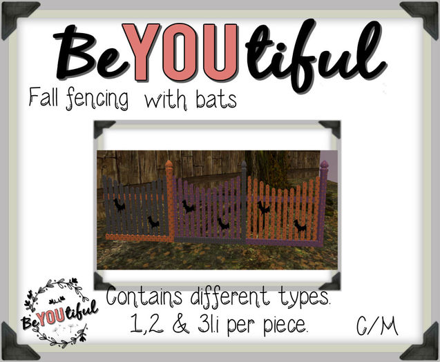 BeYouTiful} Halloween fence.