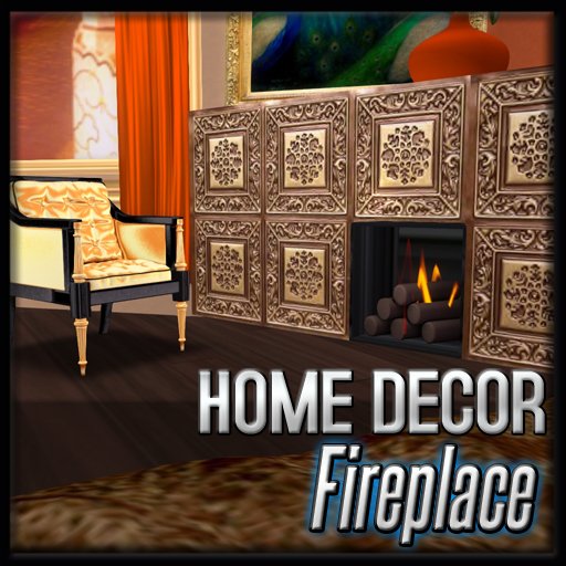 Second Life Marketplace Mumbai Fireplace (Sunset Mumbai Decor)