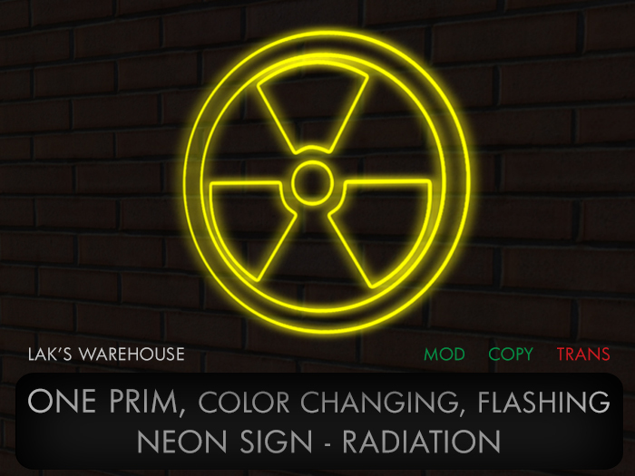 ONE PRIM Color Changing Radiation Neon Sign