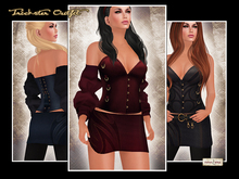 [V/W] Trickster Garnet - Medieval Fantasy Corset Outfit for Classic & Mesh Avatars