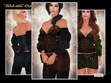 [V/W] Trickster Bronze - Medieval Fantasy Corset Outfit for Classic & Mesh Avatars