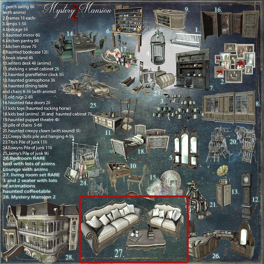 27.-DRD- MM2 Living room set RARE