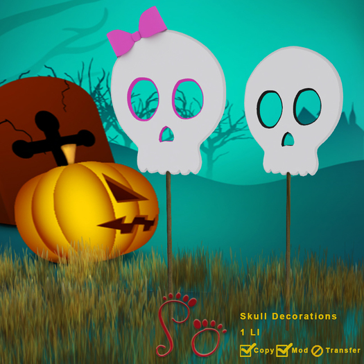 Slipper - Skull Decorations