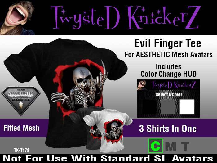 ::TwysteD KnickerZ:: Evil Finger Tee - AESTHETIC