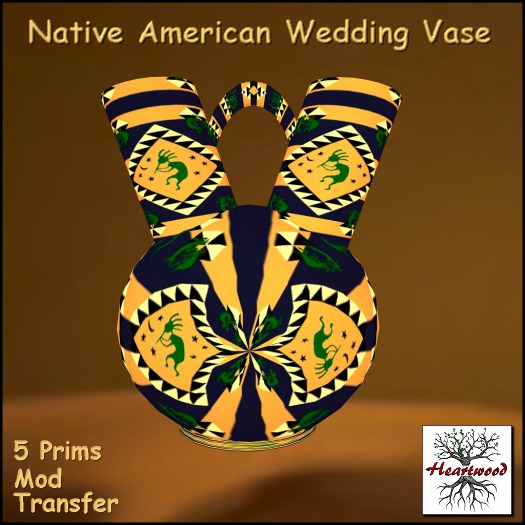 Native American Wedding Vase - Green