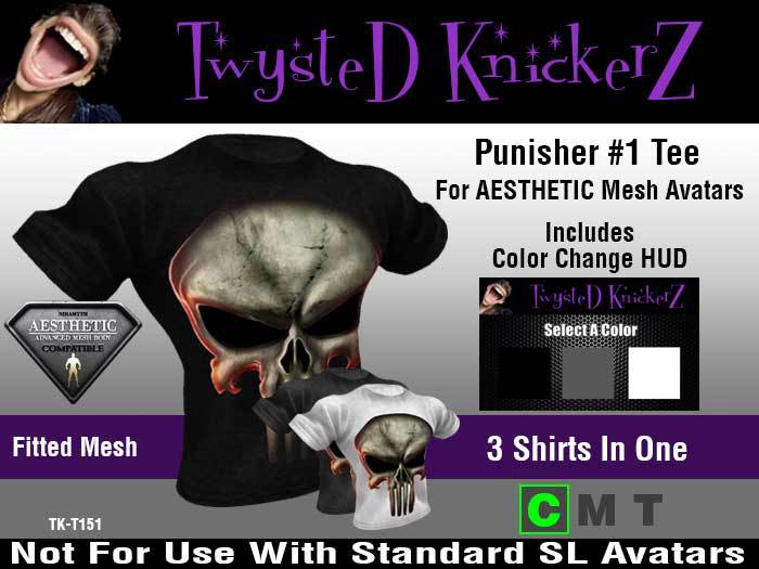::TwysteD KnickerZ:: Punisher #1 Tee - AESTHETIC