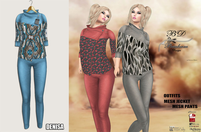 Braham Design Denisa Blue Outfits Mesh