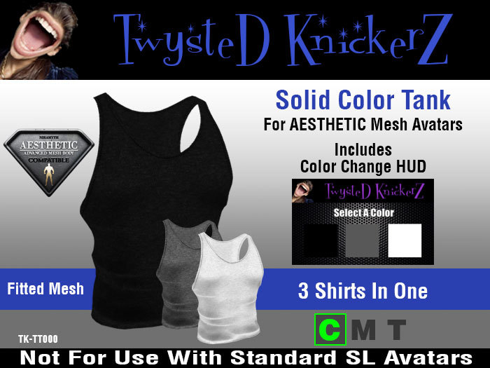 ::TwysteD KnickerZ:: Solid Color Tank - AESTHETIC