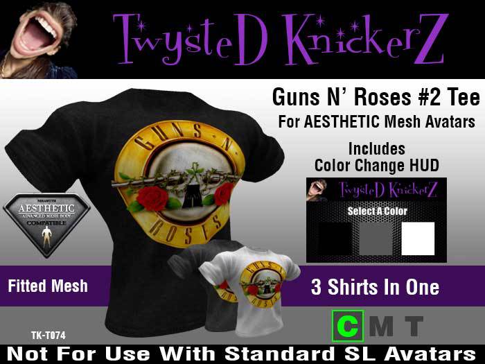 ::TwysteD KnickerZ:: Guns N Roses #2 Tee - AESTHETIC