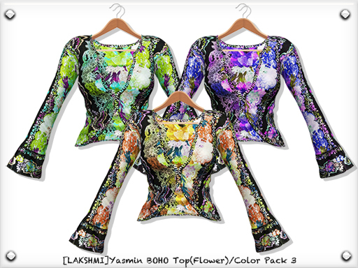 [LAKSHMI]Yasmin BOHO Top(Flower)/Color Pack 3