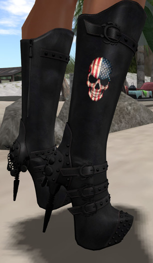 P074 Trespass boots skull