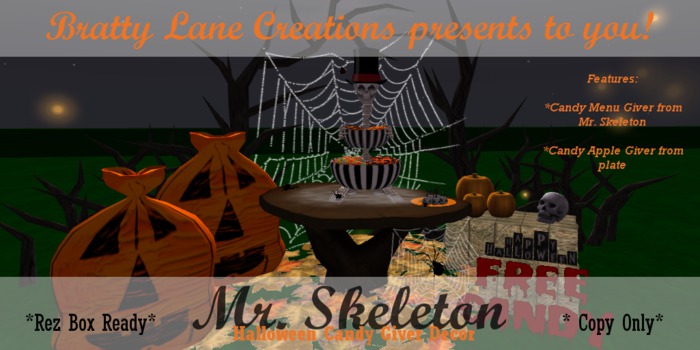 Mr.Skeleton Candy Giver Decor Scene