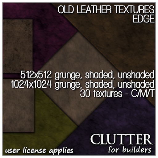 Clutter for Builders - Old Leather Textures Edge