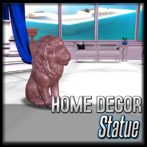 Akaesha's Red Stone Lion Statue (Ambrosia Royale Decor)