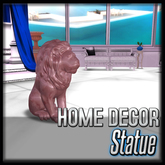 Akaesha's Red Stone Lion Statue (Ambrosia Royale Decor)