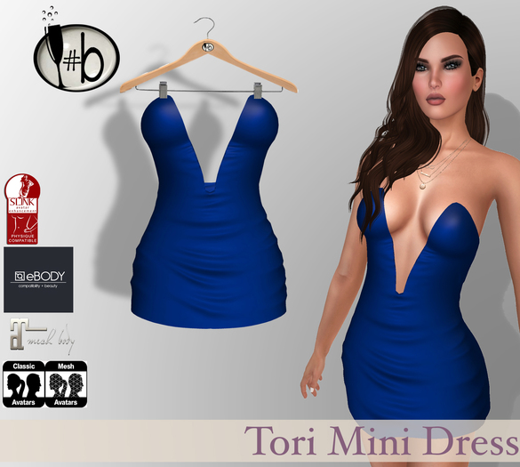 #b Tori Cobalt Blue Mini Dress