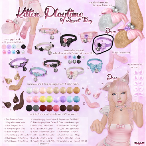 Sweet Thing. Sweet Purple Kitten Collar