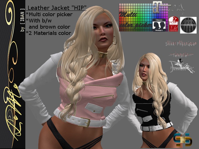 [ IBAN ] MESH JACKET LEATHER HIP MAITREYA SLINK