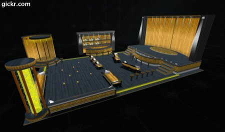 [Boxed] 3D Lighting Ballroom [Yellow Set] - Dance Club