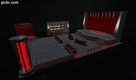 [Boxed] 3D Lighting Ballroom [Red Set] - Dance Club