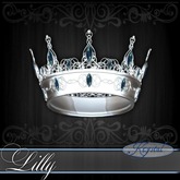 ::: Krystal ::: Lilly - Mini Crown - Silver - Heavenly