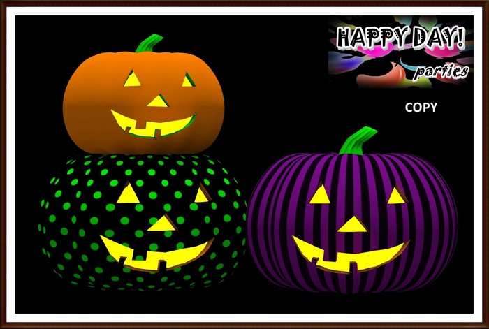 Halloween - * 3 Pumpkins - Color
