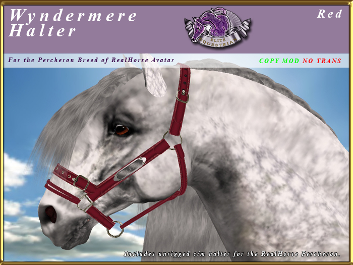 *E* Wyndermere Halter [BOXED] RH Percheron Red