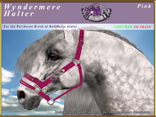 *E* Wyndermere Halter [BOXED] RH Percheron Pink