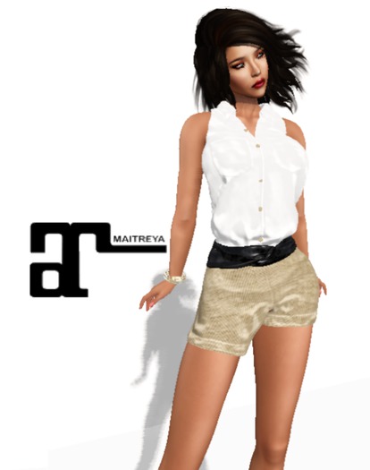 XK Maitreya Romper with Twisted Belt Safari Tan