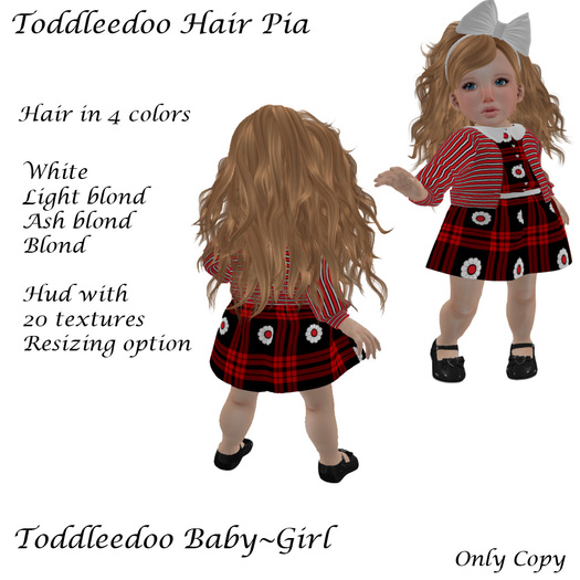 Toddleedoo Hair  Pia Blond Demo