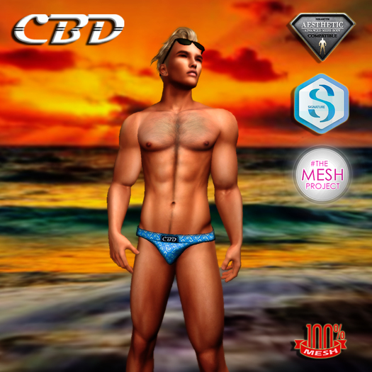 CBD-Mapmakers Waves Wide Band Micro Swimwear