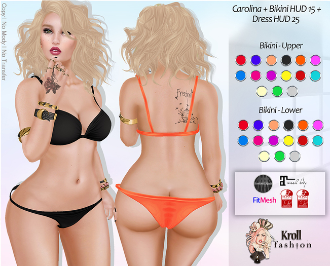 ::KF - Carolina Bikini HUD 15 Models ::