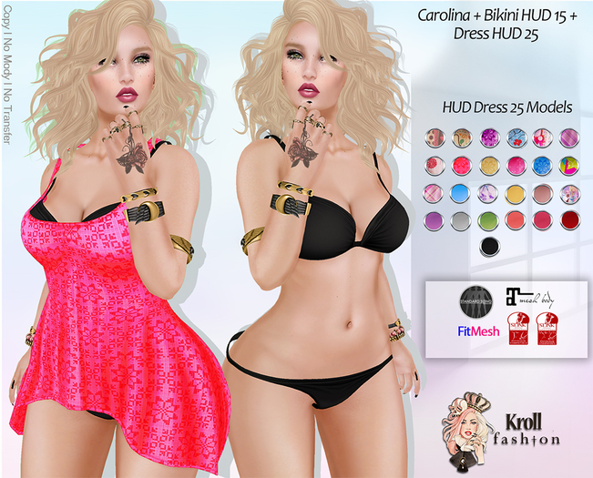 ::KF - Carolina Dress HUD 25 Models + Bikini HUD 15 Models ::