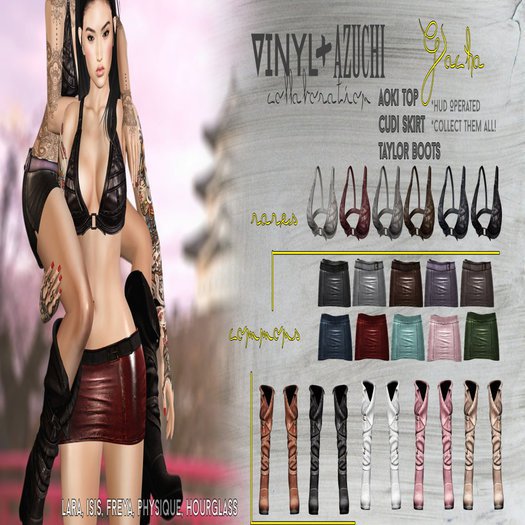 Vinyl + Azuchi- Cudi Skirt/Belt Pak Maitreya Tan