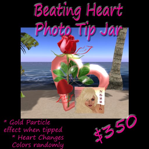 Beating Heart Photo Tip Jar 