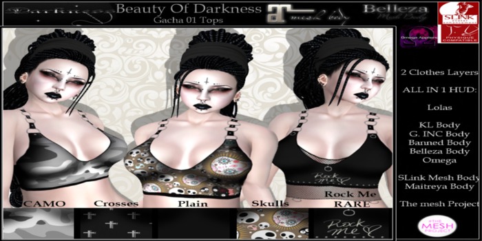 -BOD- Gacha 01 Tops - Skulls