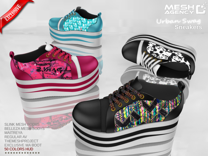 ::MA:: URBAN SWAG - Wedge Sneakers - 50 COLOR PACK