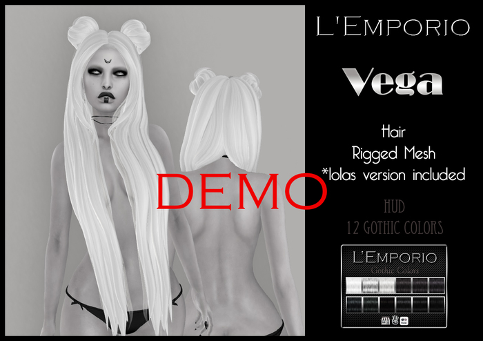 D*E*M*O L'Emporio ::*Vega*::  Long Hair with buns _Gothic colors _