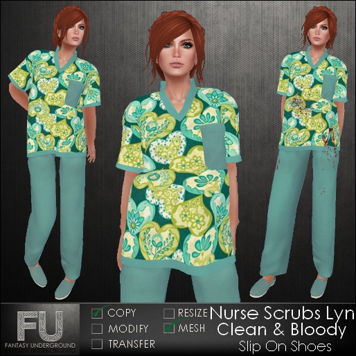 Bloody Scrubs - Adulto estándar de 3 ct