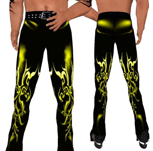 Tribal Trousers Yellow-Black 