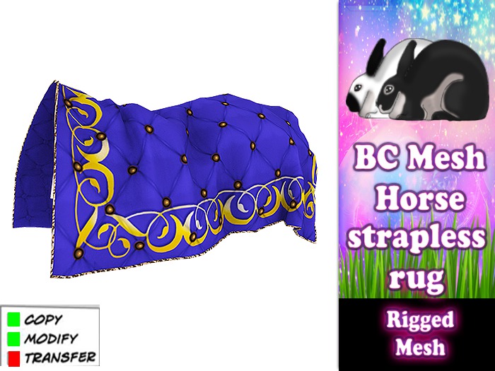 BC Horse - Royal Rug - Blue