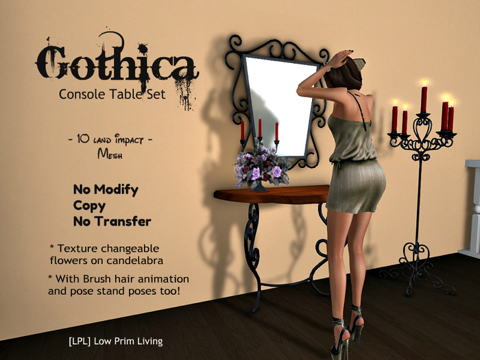 Halloween - Gothica Console Table Set 