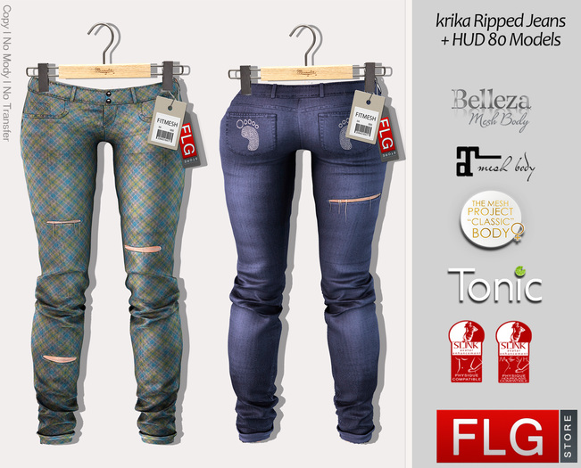 ::FLG Krika Ripped Jeans + HUD 80 Models ::
