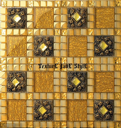 Texture Wall Geometric  Glass Gold