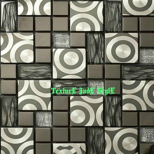 Texture Wall Geometric Glass and Metal 