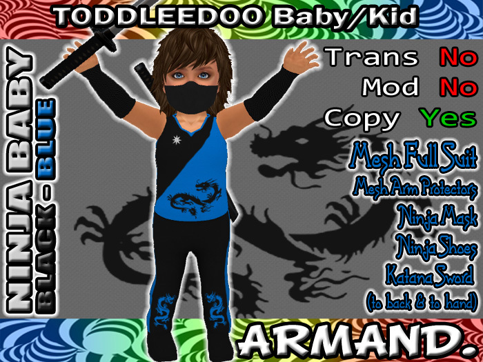 --ARMAND-- NINJA BABY - BLACK-BLUE