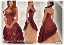 [V/W] Autumn's Ball Gown Caramel - Medieval Fantasy dress for fall & harvest celebrations