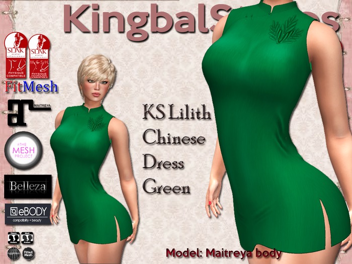 KS LILITH CHINESE DRESS GREEN